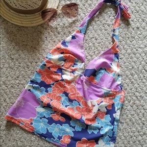 French Connection Huckleberry Floral tankini top